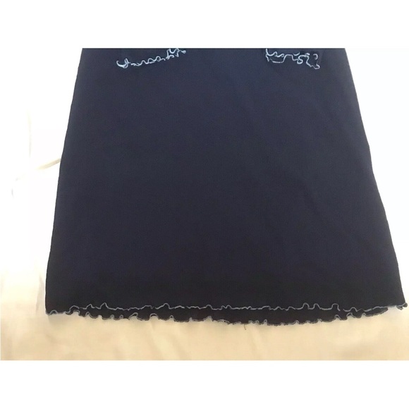 VTG Jodi California Sheer Jacket Dress Tie Front M Blue Contrast Made In USA - Picture 7 of 16